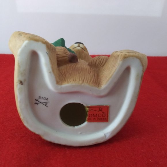 Vintage Holiday ceramic bears by Homco Japan - Picture 6 of 14